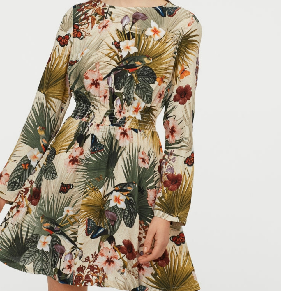H&M Tropical Jungle Butterfly Dress 10